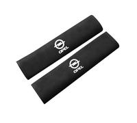 OUXVSLJA Seat Belt Shoulder Pads for Opel Astra H JG insignia Corsa D Zafira b Crossland X,Luxury Suede Soft Comfortable Breathable 10 Inch Car Accessory,2 pcs-Black