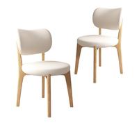 Ouyafei Solid Wood Dining Chairs Set of 2/4/6 - table Backrest & Soft Seat Easy to Install Ideal for Restaurants & Kitchens Slish Wood & White Design