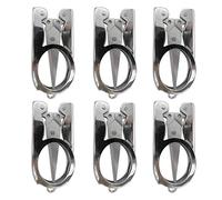 Ouyatoyu 6pcs Foldable Stainless Steel Mini Travel Scissors, Silver