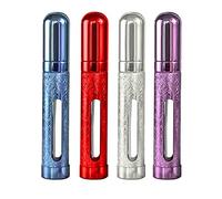 OUYFBO 12ML Perfume Atomizer Bottle Refillable,4 Colors Mini Portable Spray Bottle,Scent Pump Case for Out Side Work Travel Fitness - 12ml 0.4oz