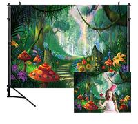 OUYIDA 9X6FT Seamless Beautiful Forest Path Pictorial Cloth Photography Background Computer-Printed Vinyl Backdrop TP113B