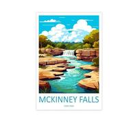 OUYKAN Mckinney Falls State Park Travel Print Wall Art Mckinney Falls Wall Hanging Home Décor Art Texas Lover Canvas Poster Wall Art Decor Print Picture Paintings for Living Room Bedroom Decoration U