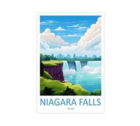 OUYKAN Niagara Falls Travel Print Wall Art Niagara Falls Wall Hanging Home Décor Canada Canvas Poster Bedroom Decor Sports Landscape Office Room Decor Gift Unframe 24x36inch