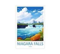 OUYKAN Niagara Falls Travel Print Wall Art Niagara Falls Wall Hanging Home Décor Canada Lover Gift Canvas Poster Bedroom Decor Sports Landscape Office Room Decor Gift Unframe 24x36inch