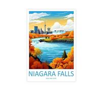 OUYKAN Niagara Falls Travel Print Wall Art Niagara Falls Wall Hanging Home Décor Niagara Falls New York Canvas Poster Wall Art Decor Print Picture Paintings for Living Room Bedroom Decoration Unframe