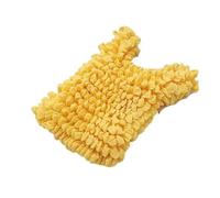 Ouyniei 10pcs Magic Stretchable Shopping Bags - Large Capacity Wrinkled Bubble Multi-functional Elastic Grocery(Yellow)