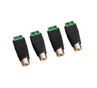 OUYNIEI 2/5/10PC DC 12V Male Female RCA BNC Connectors 5.5 * 2.1/2.5mm Welding-Free Power Plug Adapter Jack Socket For LED CCTV Camera(RCA Female Green,10PCS)