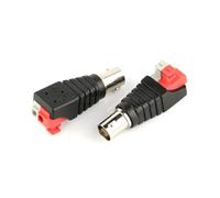 OUYNIEI 2/5/10PC DC 12V Male Female RCA BNC Connectors 5.5 * 2.1/2.5mm Welding-Free Power Plug Adapter Jack Socket For LED CCTV Camera(BNC Female Red,10PCS)