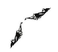 Ouyniei 2PCS Snow Mountain Car Door Side Trim Stickers，Fit For Wrangler JK TJ JL Trail Hawk Rubicon Graphics Vinyl Decals