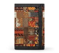 Ouyniei African Textile Patchwork Wallet-Ultra Slim Minimalist Purse Trifold Wallet Credit Card Holder for Men And Women
