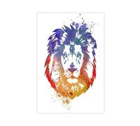Ouyniei African Wildlife Watercolor Painting - Children's Room Decoration 3 Canvas Poster Bedroom Decor Landscape Office Room Decor Gift 20x30inch(50x75cm)