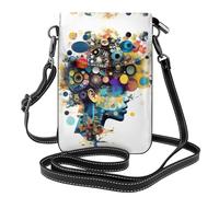 Ouyniei Artificial Intelligence Brain Print Small Cellphone Crossbody Bags Phone Purse Change Wallet Multiple Pockets Handbag