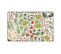 Ouyniei Beautiful Flowers Print Area Rugs Home Decor Non-Slip Area Rug 100 X 150 Cm For Bedroom, Living Room, Nursery, And Kids' Play Areas