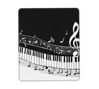 Ouyniei Black White Music Note Printed Mousepad Non-Slip Desk Pad Office Desk mat Writing mat