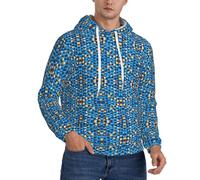 Ouyniei Blue Volleyball Men'S Hooded Hoodie Jumper Sweatshirt Warm Coats Long Sleeve Pullover Hooded