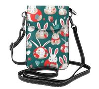 Ouyniei Bunny Rabbits Print Small Cellphone Crossbody Bags Phone Purse Change Wallet Multiple Pockets Handbag