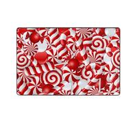 Ouyniei Candy Canes Printed Carpet 36 X 24 in & 72 X 48 in Indoor Area Rugs Floor Mats