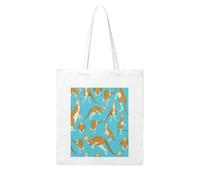 Ouyniei Canvas Tote Bag For Women Funny Cartoon Kangaroo Zoo Print Lightweight Shopper For Books, Groceries, Beach & Work