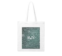 Ouyniei Canvas Tote Bag For Women Math Lesson Word Print Lightweight Shopper For Books, Groceries, Beach & Work