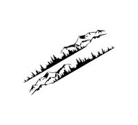 Ouyniei Car Side Stickers，Fit For Ford Bronco TRX4 RC TRX 4 2021 2022 2023 Graphics Forest Mountain Range Film Decal Accessories