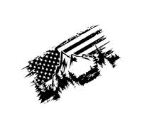 Ouyniei Car Sticker American Flag Mountains Decor Decals Truck Computer Wall Outdoor Vinyl Cover Auto Tuning Accessories