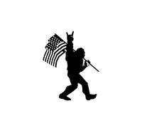 Ouyniei Car Sticker Bigfoot Sasquatch American Flag Yeti Decor Decal Conspiracy，Fit For Car Truck SUV Pickup Door Accessories