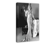 Ouyniei Carole Lombard Poster (2) Canvas Poster Wall Art Decor Print Picture Paintings for Living Room Bedroom Decoration 12x18inch(30x45cm)