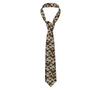 Ouyniei Classic Men'S Tie Stylish Imagen De Pug Printed Silk-Like Necktie For Business, Wedding & Formal Formal Wear