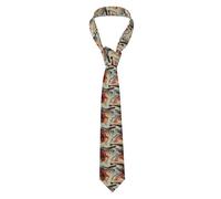 Ouyniei Classic Men'S Tie Stylish Marble Mixed Brown Printed Silk-Like Necktie For Business, Wedding & Formal Formal Wear