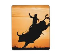 Ouyniei Cool Bull Riding Printed Mousepad Non-Slip Desk Pad Office Desk mat Writing mat