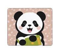 Ouyniei Cute Panda Printed Mousepad Non-Slip Desk Pad Mousepad with Stitched Edges