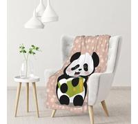 Ouyniei Cute Panda Super Soft Flannel Blanket - Multipurpose Blanket - for Bed & Sofa - 60x50in