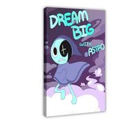 Ouyniei Dandys World Game Poster 4 Canvas Poster Wall Art Decor Print Picture Paintings for Living Room Bedroom Decoration 08x12inch(20x30cm)