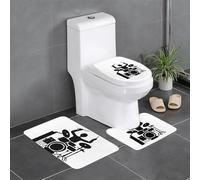 Ouyniei Drummer Printed 3 Piece Bathroom Rugs Set Bathroom Anti-Slip Floor Mat