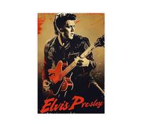 Ouyniei Elvis Presley Vintage Poster Canvas Poster Bedroom Decor Landscape Office Room Decor Gift 16x24inch(40x60cm)