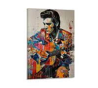 Ouyniei Elvis PresleyWall Art Home Decor Vintage Poster Retro Aesthetic Print Perfect for Living Room Bedroom Office Home StudioFrame-style24x36inch(60x90cm)