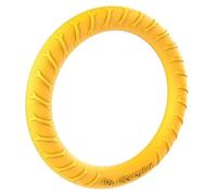 Ouyniei EVA Dog Flying Disc for Large Breed Dogs, Border Collie Chewing Teeth, Floating Training Ring with Pull Tab, Round Circle Ball(Ring-l)