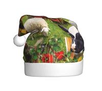 Ouyniei Farm Animals Printed Christmas Hat For Adult Christmas Decorative Hat