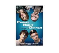 Ouyniei Friday Night DinnerWall Art Home Decor Vintage Poster Retro Aesthetic Print Perfect for Living Room Bedroom Office Home StudioUnframe-style20x30inch(50x75cm)