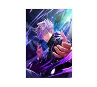 Ouyniei Gojo Satoru - Jujutsu Kaisen Anime Purple Cursed Energy Canvas Poster Wall Art Decor Print Picture Paintings for Living Room Bedroom Decoration 12x18inch(30x45cm)