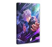 Ouyniei Gojo Satoru - Jujutsu Kaisen Anime Purple Cursed Energy Canvas Poster Wall Art Decor Print Picture Paintings for Living Room Bedroom Decoration 12x18inch(30x45cm)