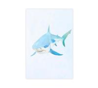 Ouyniei Great White Shark Children's Room Decoration Canvas Poster Bedroom Decor Landscape Office Room Decor Gift 12x18inch(30x45cm)
