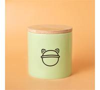 Ouyniei Green Pet Urn, Ceramic Ashes Container with Sealed Bamboo Lid, Small Medium Large Memorial Box for Cat and Dog Ashes(Black Planet,M)