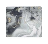 Ouyniei Grey Marble Stripe Printed Mousepad Non-Slip Desk Pad Mousepad with Stitched Edges