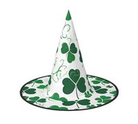 Ouyniei happy st patrick's day printed Halloween hat halloween witch hat foldable pointed hat