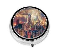 OUYNIEI Hong Kong Printed Round Pill Box Pill Storage Bag