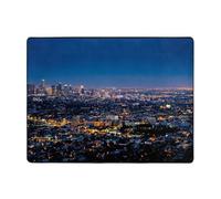 Ouyniei Los Angeles Heavens Print Flannel Area Rug Plush Non-Slip Mat For Living Room, Bedroom, Office & Balcony Decor Carpet 100 X 150 Cm