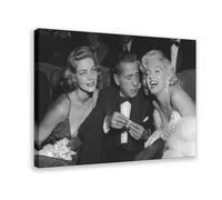 Ouyniei Marilyn Monroe, Lauren Bacall And Humphrey Bogart Vintage Poster Canvas Poster Bedroom Decor Landscape Office Room Decor Gift 08x12inch(20x30cm)