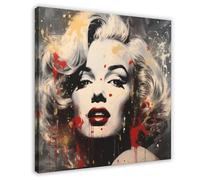 Ouyniei Marilyn Monroe Poster (2) Canvas Poster Bedroom Decor Landscape Office Room Decor Gift 12x12inch(30x30cm)