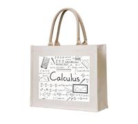 Ouyniei Math Geometry Geek Calculus Print Canvas Carrying Tote Bag For Women Grocery Travel Gift Shopping Bag